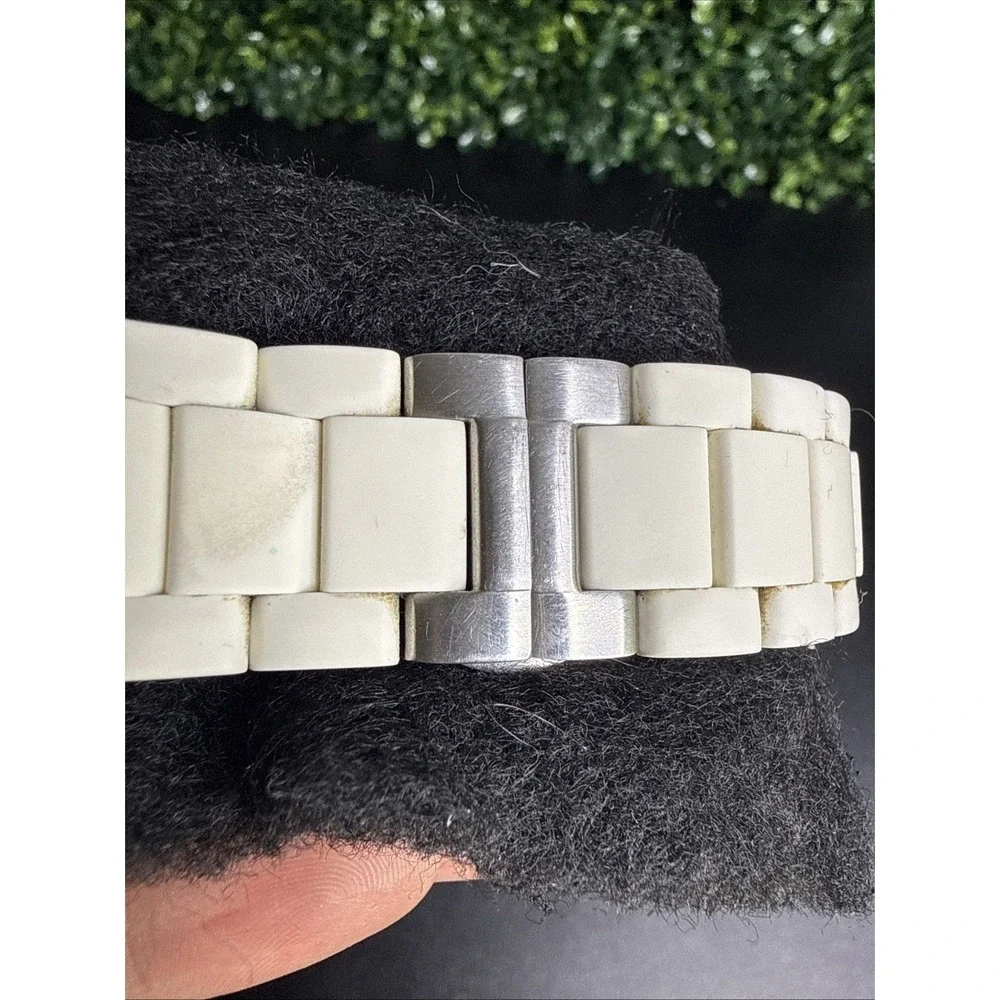 Emporio Armani Mens Watch White Dial Silicone Strap Steel  AR5859